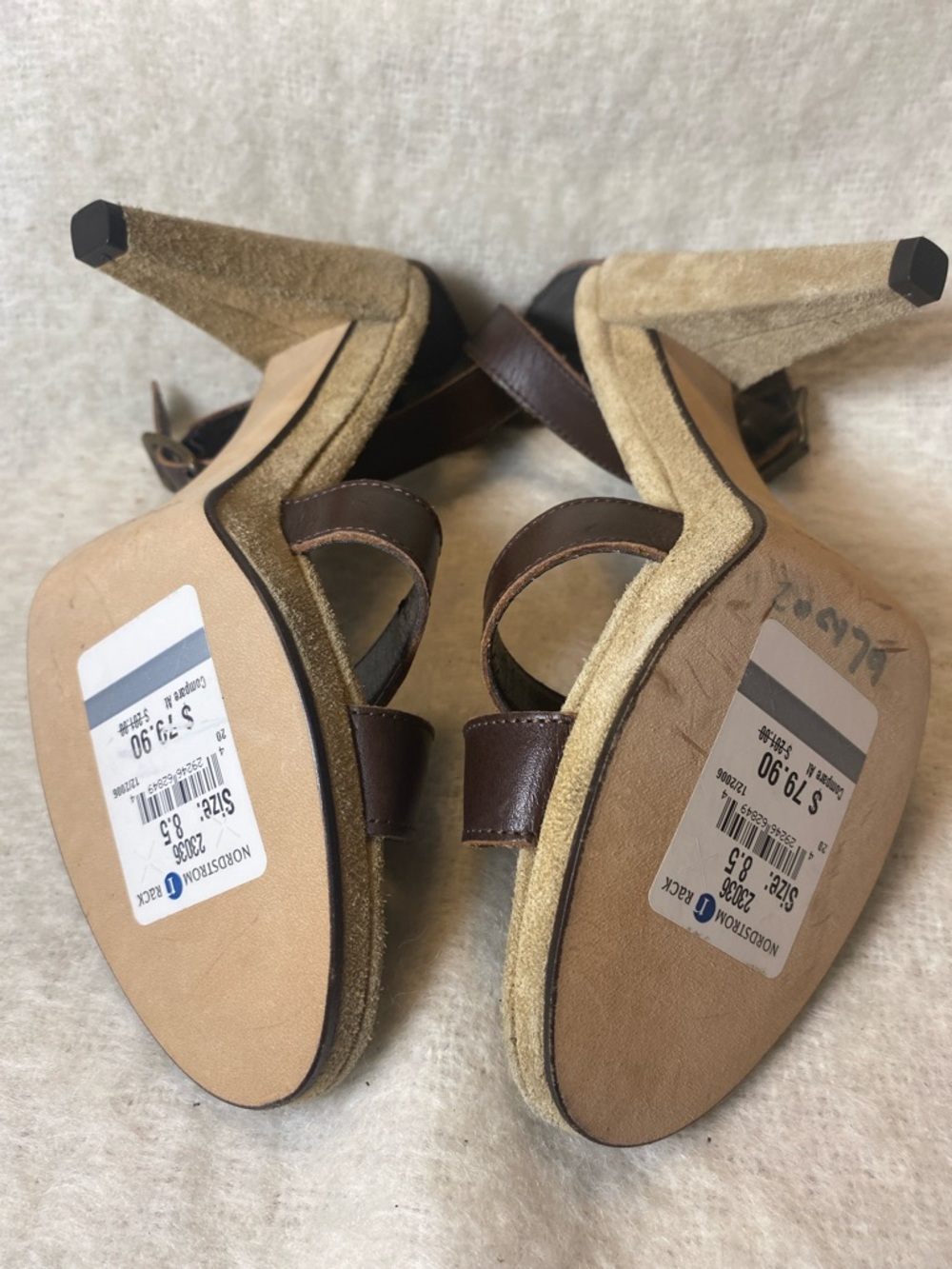 Michael Kors Brown Leather Crisscross Ankle-Strap Sandals - Picture 9 of 12